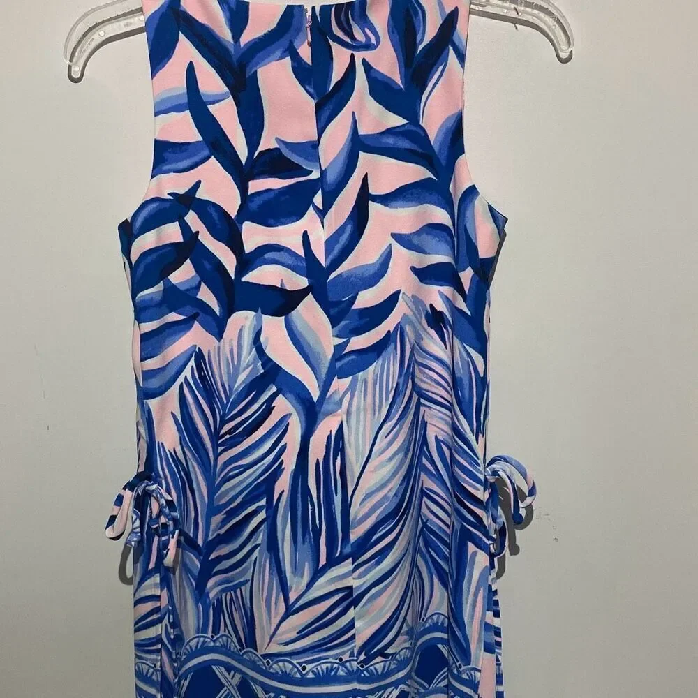 Lilly Pulitzer Women's Blue Pink Donna Heat Wave Tropics Sleeveless Dress‎ Sz 00